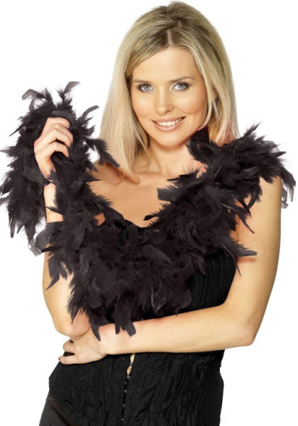 Classic feather boa in black 150cm