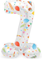 Standing Number 7 Partytime Balloon 41cm