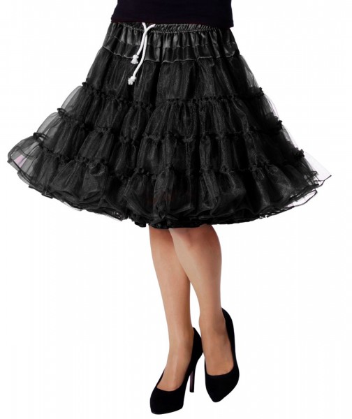 Gelaagde petticoat onderrok zwart