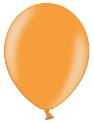 10 Partystar metalliske balloner orange 27cm