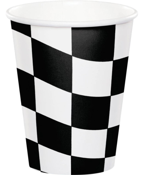 8 vasos de papel Hot Racer 250ml