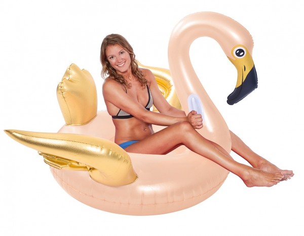 Golden Flamingo bathing island 1.52 x 1.08 m