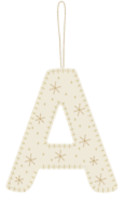 Tree decoration - Star shine letter A