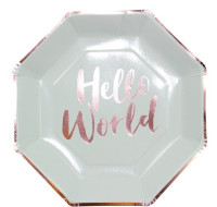Preview: 8 Welcome world paper plate 25cm