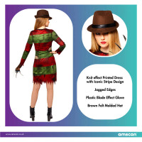 Preview: Freddy Kruger costume for women