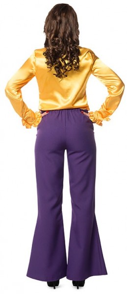 Purple flared pants Marina for women 2