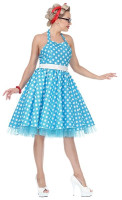 Preview: 50s rock n roll ladies costume blue