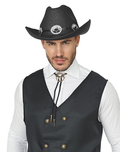 James 4 black cowboy hat
