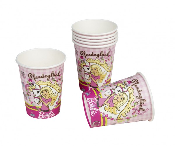 6-pack Barbie paper cup children's birthday