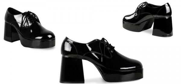 Disco platform men shoes black 2