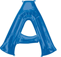 Balon foliowy litera A niebieski XL 86 cm