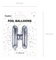Vorschau: Folienballon H silber 35cm