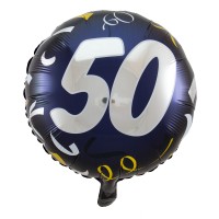 Folienballon 50. Geburtstag schwarz