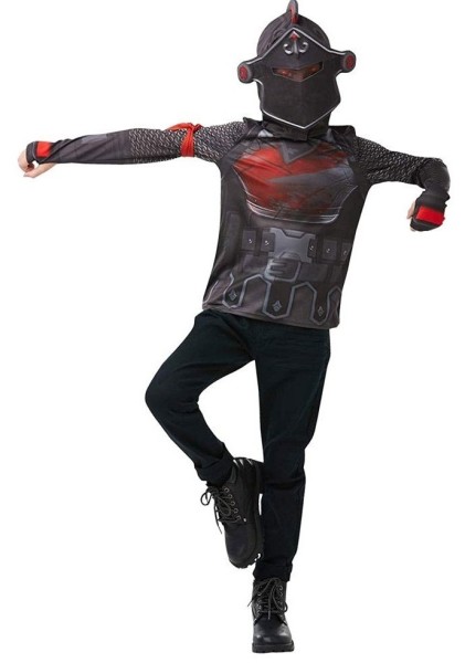 Fortnite Schwarzer Ritter Kostüm für Kinder