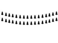 Vista previa: 2 guirnaldas de árbol de Navidad negro 1,80m