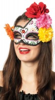 Colorful Dia De Los Muertos flower mask