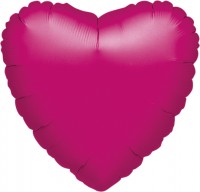 Fuchsia hart ballon 45cm