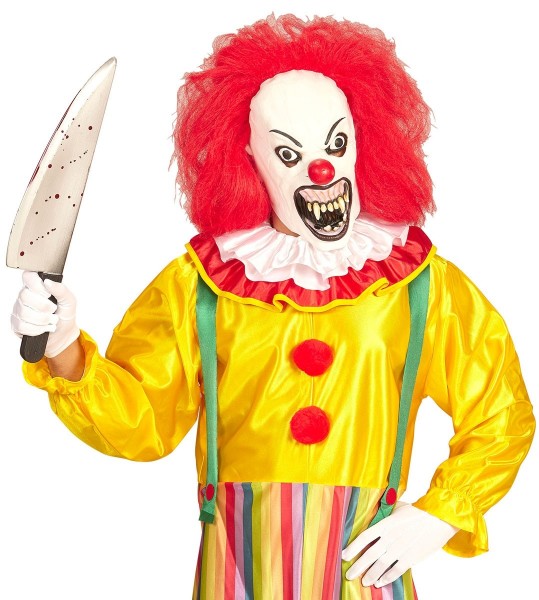 Killer clown mask med hår 4