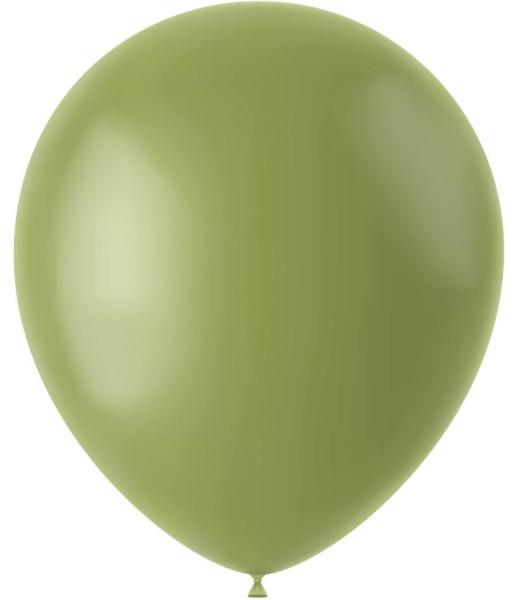 50 Ballons Vert Olive Noble 33cm
