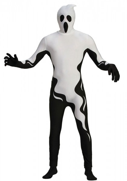 Morphsuit ghost full body herre kostume