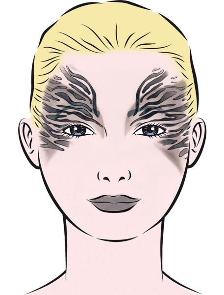 Zebra make-up template