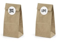 Aperçu: 6 sacs cadeaux avec des autocollants de la Saint-Valentin