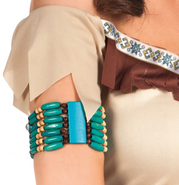 Bracelet indien en perles turquoise 2