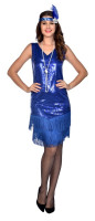 Vista previa: Disfraz de Charleston para mujer Silvia azul real