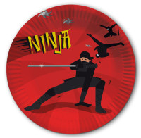 8 ninja feestborden 23cm
