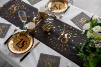 Black and gold 18th table runner 5m