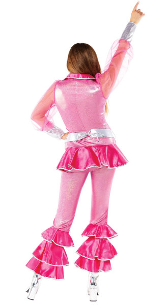 70'er disco dronning kostume i lyserød