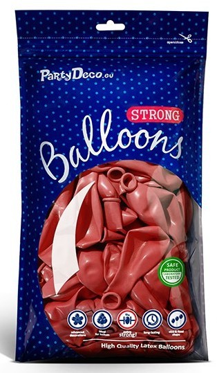 10 ballons métalliques party star rouge 30cm