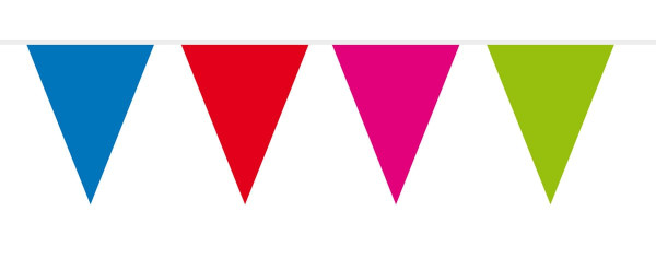 Banderín cadena triángulos multicolores