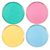 Vista previa: 8 platos de papel Mix & Match, multicolor 24,5cm