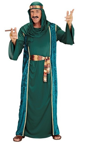 Disfraz de jeque verde para hombre Abu Dhabi