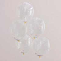 Vorschau: 5 Bunte Schaumperlen Latexballons 30cm