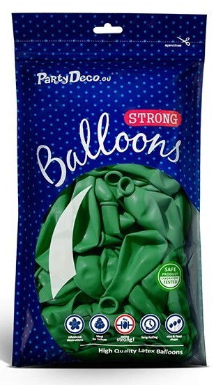 100 balonów imprezowych w kolorze zielonym 30cm 2