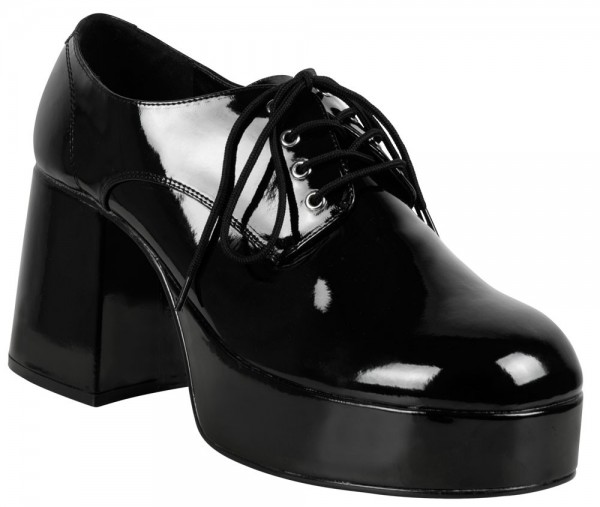 Disco platform men shoes black