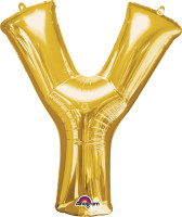 Palloncino fioretto lettera Y oro 86cm