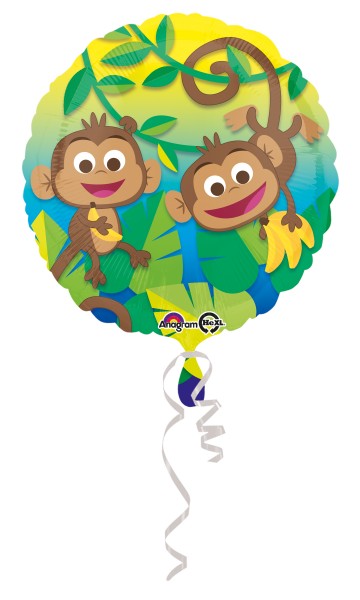 Folienballon Lustige Affen Dschungel Party