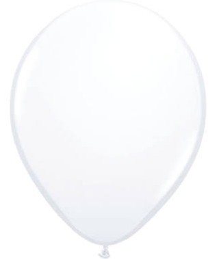50 białych balonów boogie 23cm