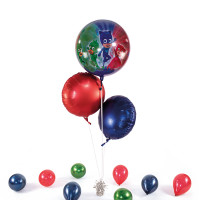 Vorschau: XL Heliumballon in der Box 3-teiliges Set PJ Masks