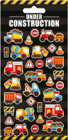 Removable construction vehicles stickers