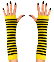 Vorschau: Fingerlose Bienen-Handschuhe lang