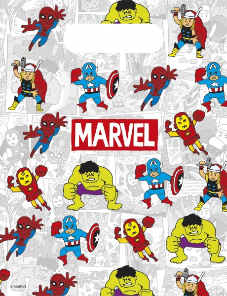 6 sacs-cadeaux Marvel Comic Book Heroes