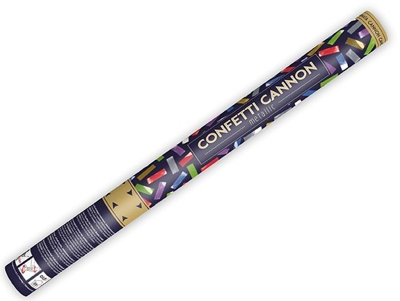 Canon à confettis métalliques colorés 60cm