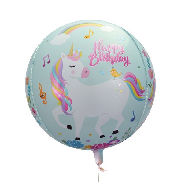 Einhorn Folienballon Happy Birthday 55cm