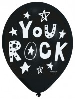 Preview: Set of 6 You Rock balloons 27.5cm