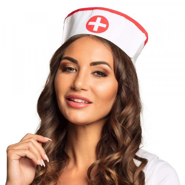 Nurse cap with ribbon