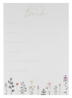 10 kart z poradami dla Kwitnącej Panny Młodej o wymiarach 14,8 cm x 21 cm